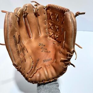 AHI Baseball Glove‎ Mitt No.659 RH Made In Japan Flex Deep Pocket Hinged Pad